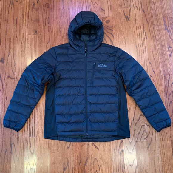 Eddie Bauer 550 Down Lightweight Zip-up Puffer Jacket | Navy Blue | Large - Picture 1 of 13